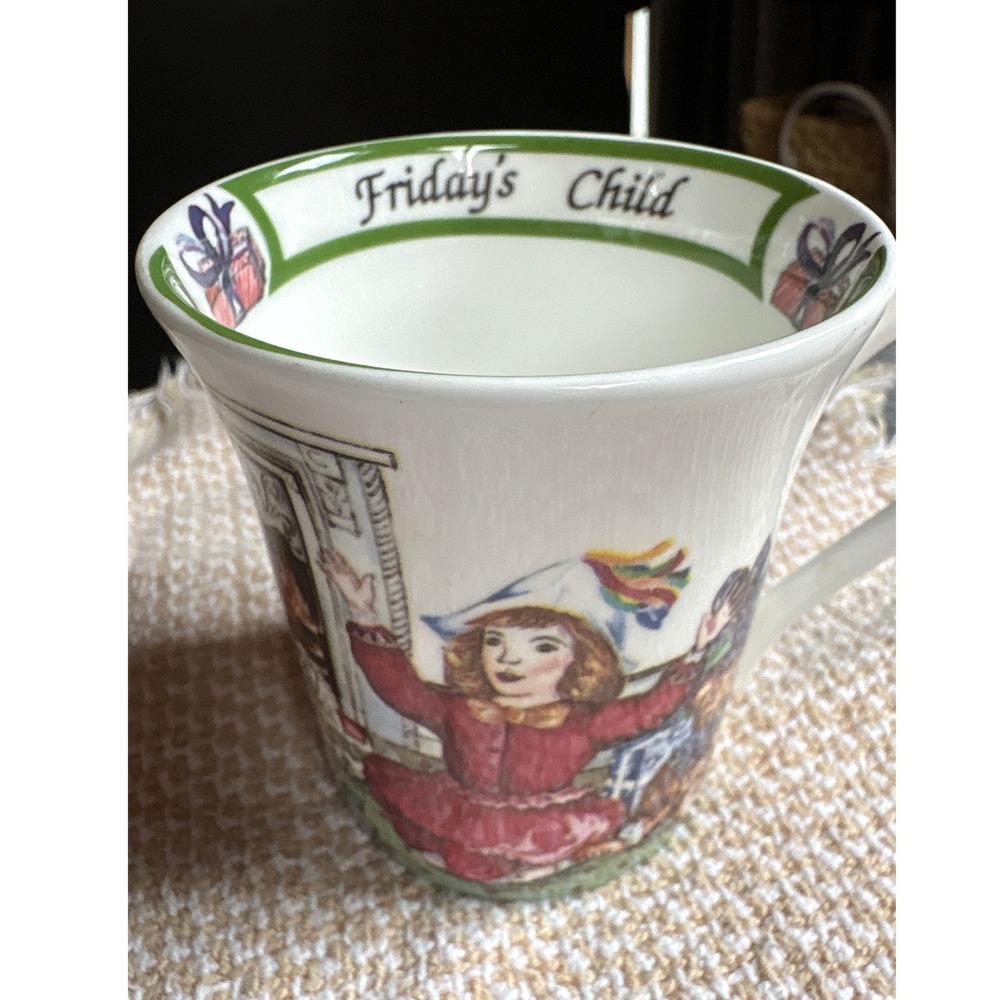 Queens Churchill Birthday Week Fridays Child Fine Bone China Mug England